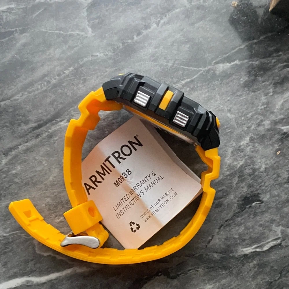 Man Armitron Black and Orange Digital Smartwatch